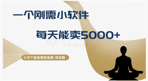 十万个富翁修炼宝典之17.一个刚需小软件，每天能卖5000+-179创客网