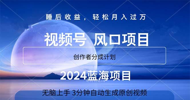 2024蓝海项目，3分钟自动生成视频，月入过万-179创客网