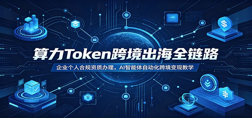 算力Token跨境出海全链路：企业个人合规资质办理，AI智能体自动化跨境变现教学-179创客网