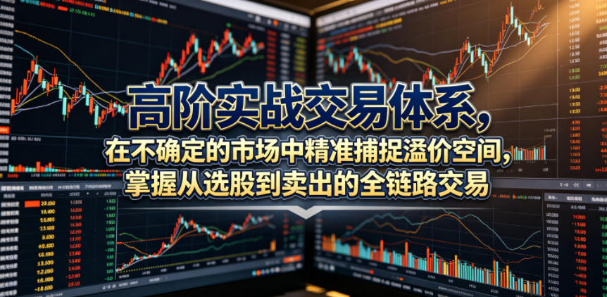高阶实战交易体系，在不确定的市场中精准捕捉溢价空间，掌握从选股到卖出的全链路交易心法（更新6月）-179创客网