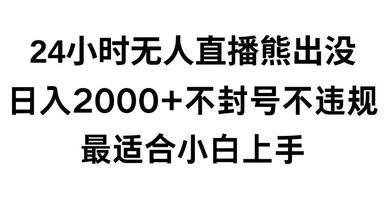 快手24小时无人直播熊出没，不封直播间，不违规，日入2000+，最适合小白上手，保姆式教学【揭秘】-179创客网