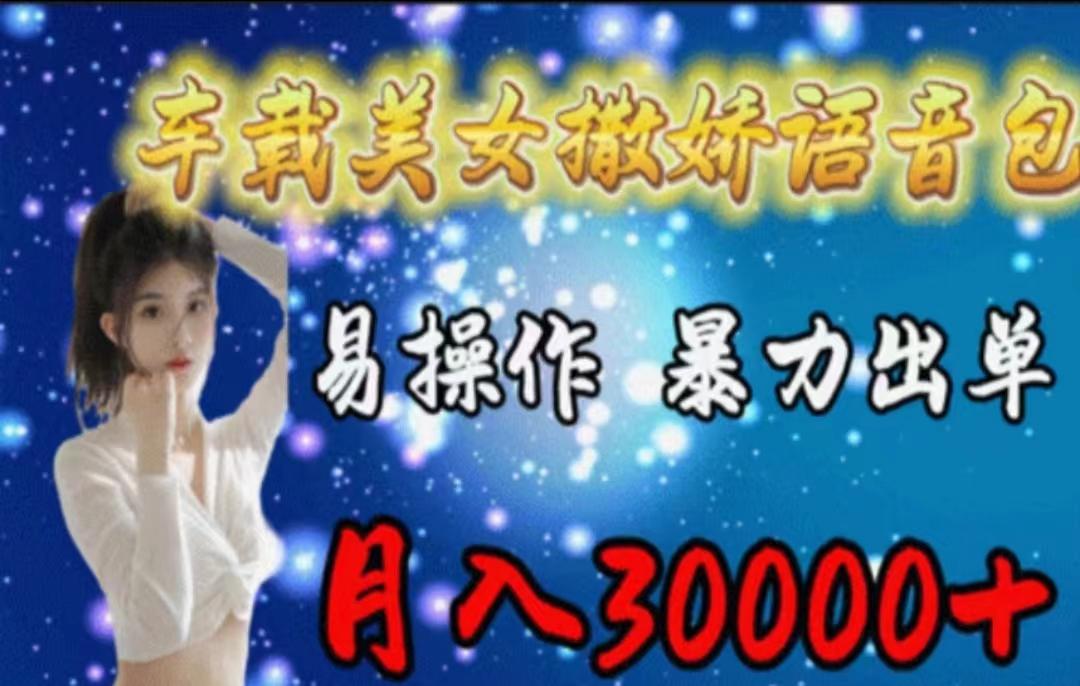 车载美女撒娇语音包，执行就出单，月入3000＋，小白看完课程就能马上实操-179创客网