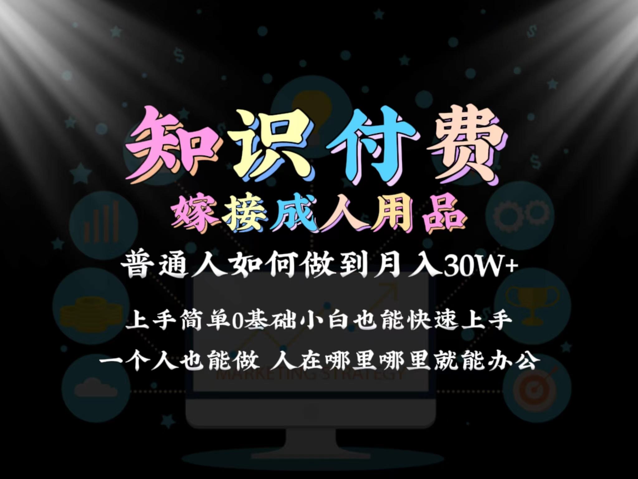 2024普通人做知识付费结合成人用品如何实现单月变现30w 保姆教学1.0-179创客网