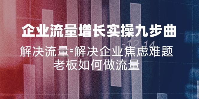 企业流量增长实战九步曲，解决流量=解决企业焦虑难题，老板如何做流量-179创客网