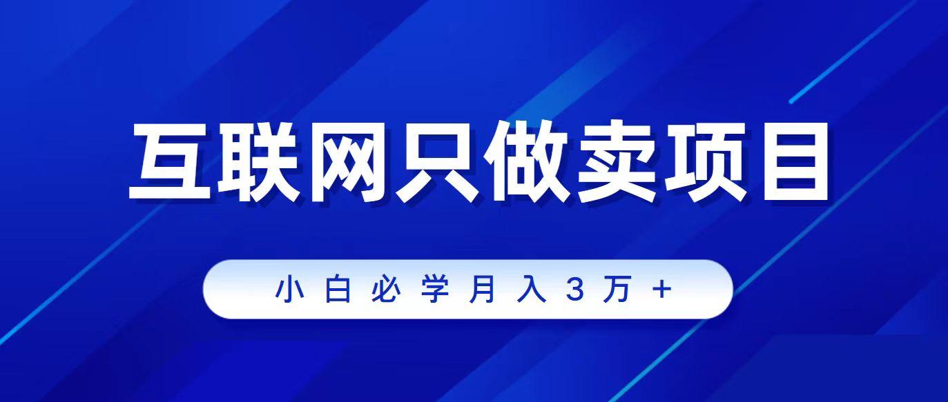 (9623期)互联网的尽头就是卖项目，被割过韭菜的兄弟们必看！轻松月入三万以上！-179创客网