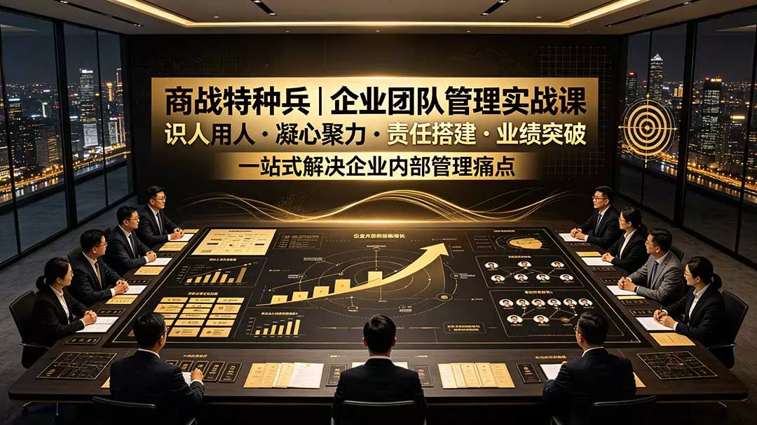 商战特种兵｜企业团队管理实战课：识人用人｜凝心聚力｜责任搭建｜业绩突破，一站式解决企业内部管理痛点-179创客网