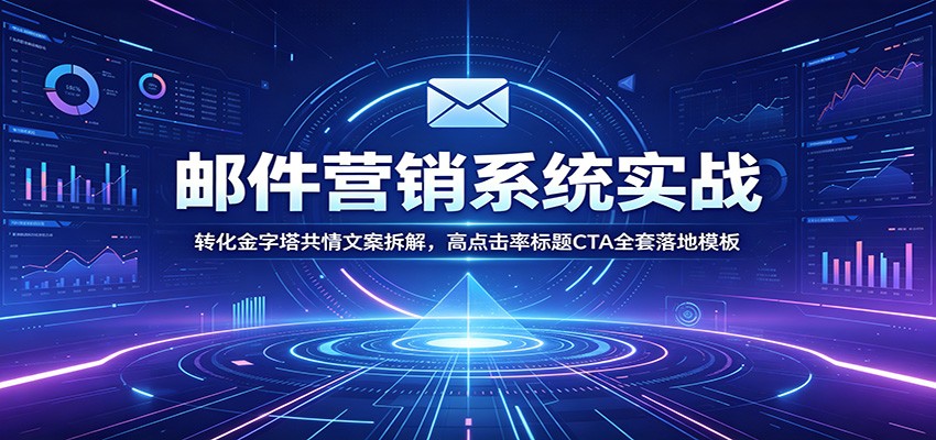邮件营销系统实战：转化金字塔共情文案拆解，高点击率标题CTA全套落地模板-179创客网