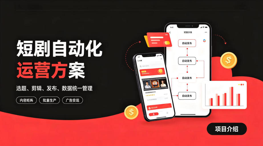 快手全自动短剧矩阵项目｜自动化分发，流量持续变现【揭秘】-179创客网