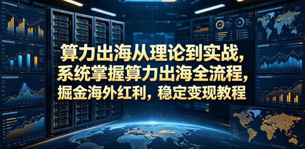 算力出海从理论到实战，系统掌握算力出海全流程，掘金海外红利，稳定变现教程-179创客网