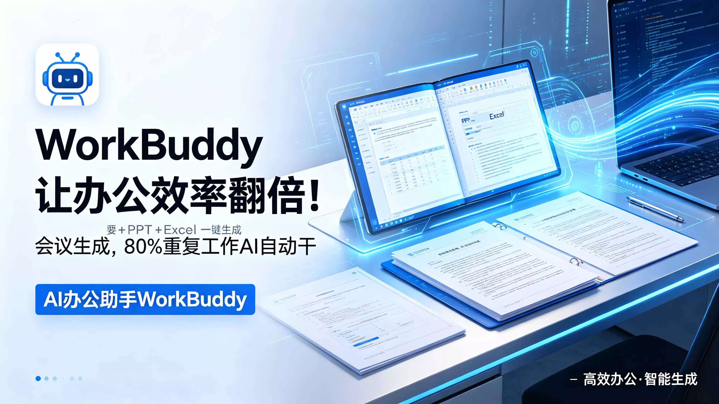 WorkBuddy让办公效率翻倍！会议纪要+PPT+Excel一键生成，80%重复工作AI自动干-179创客网
