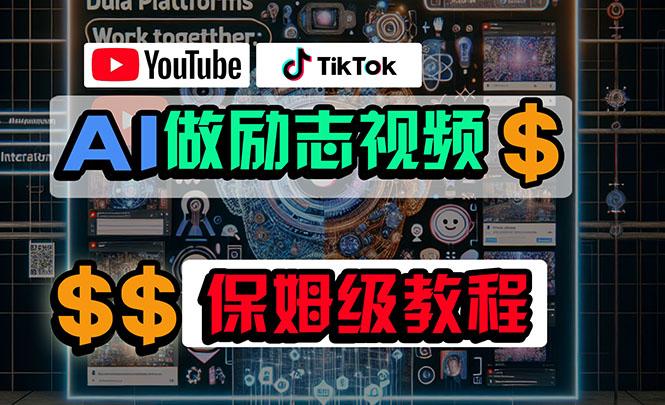 利用AI制作励志视频，在YouTube和TikTok赚钱，小白可做(附工具-179创客网