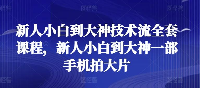 新人小白到大神技术流全套课程，新人小白到大神一部手机拍大片-179创客网