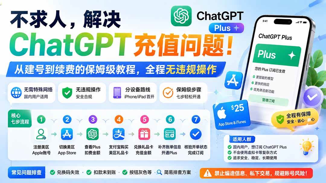 （19898期）不求人，解决ChatGPT充值问题！从建号到续费的保姆级教程，全程无违规操作-179创客网