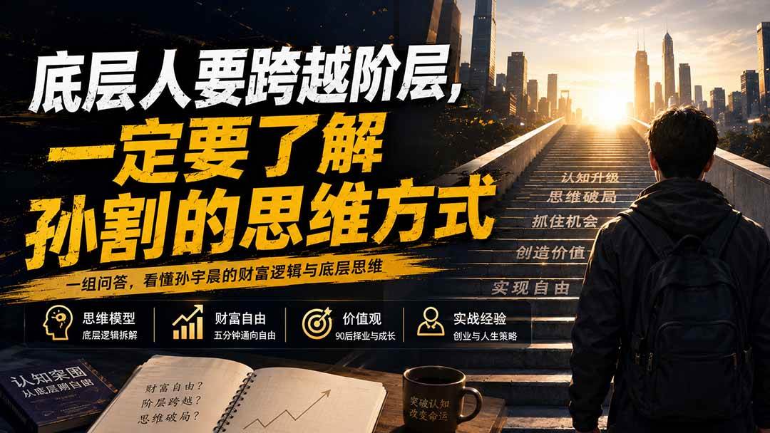 （20040期）付费文章：底层人要跨越阶层，一定要了解孙割的思维方式-179创客网