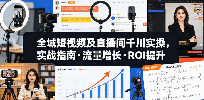 全域短视频及直播间千川实操，实战指南·流量增长·ROI提升(更新)-179创客网