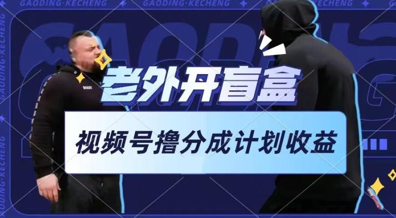 老外开盲盒视频，撸视频号分成计划收益，每天只需一小时，新手小白轻松上手【揭秘】-179创客网