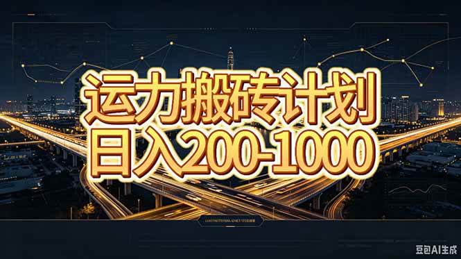 （20283期）运力搬砖，风口项目。当日收益稳定200-1000。 每天仅需一小时，新人轻松上手。-179创客网