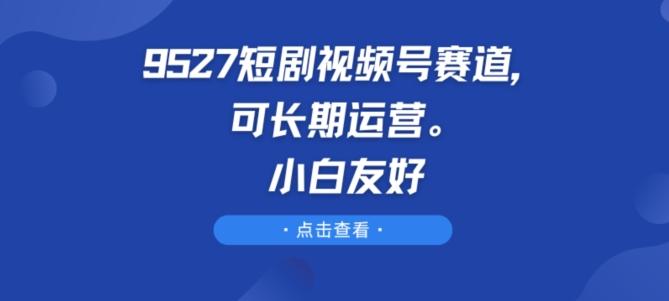 9527短剧视频号赛道，可长期运营，小白友好【揭秘】-179创客网