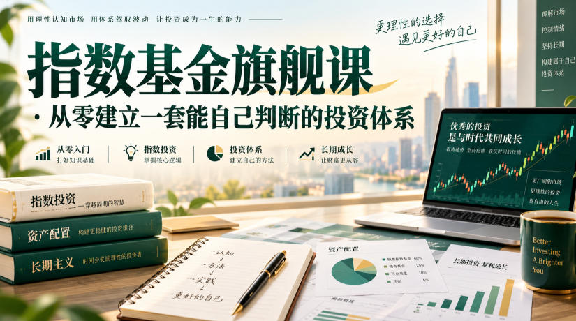 指数基金旗舰课·从零建立一套能自己判断的投zi体系-179创客网