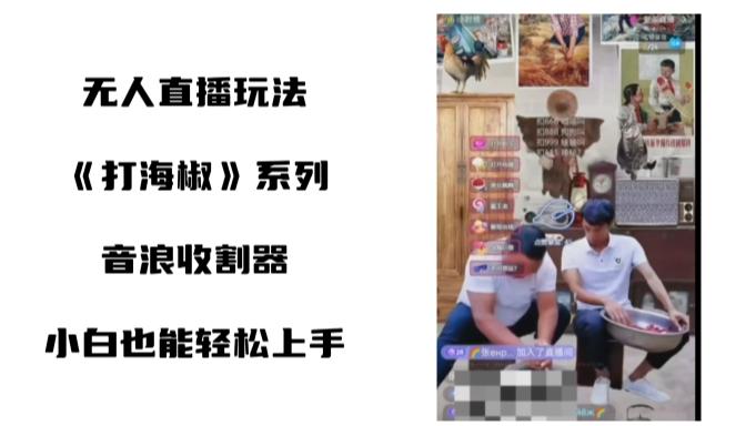 打海椒无人直播整蛊项目，小白轻松上手撸音浪收割器（教程+工具+素材）-179创客网