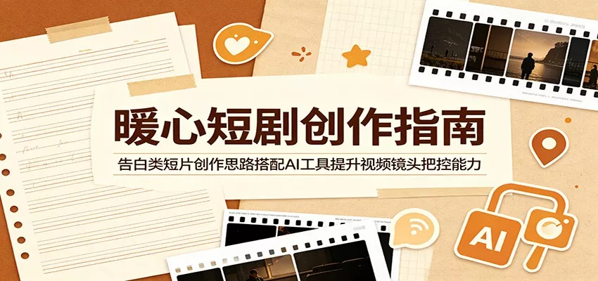 暖心短剧创作指南：告白类短片创作思路搭配AI工具提升视频镜头把控能力-179创客网