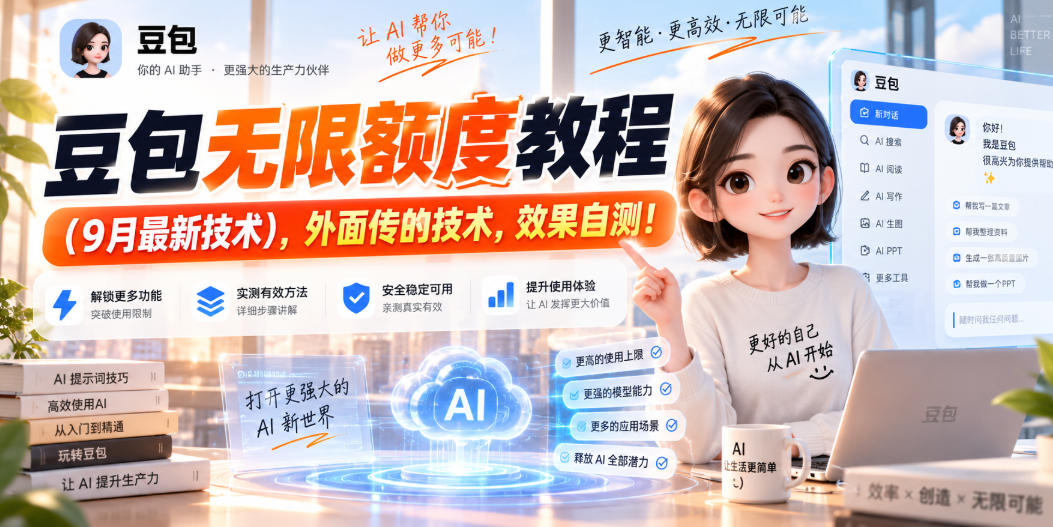 豆包无限额度教程（9月最新技术），外面传的技术，效果自测！-179创客网