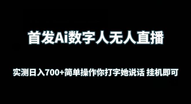 首发Ai数字人无人直播，实测日入700+无脑操作 你打字她说话挂机即可【揭秘】-179创客网