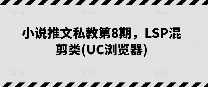 小说推文私教第8期，LSP混剪类(UC浏览器)-179创客网