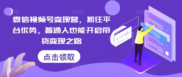 微信视频号变现营，抓住平台优势，普通人也能开启带货变现之路-179创客网