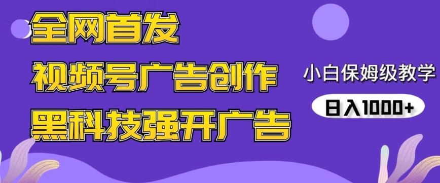 全网首发蝴蝶号广告创作，用AI做视频，黑科技强开广告，小白跟着做，日入1000+【揭秘】-179创客网