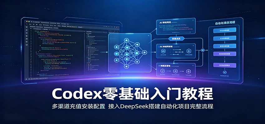Codex零基础入门教程：多渠道充值安装配置，接入DeepSeek搭建自动化项目完整流程-179创客网