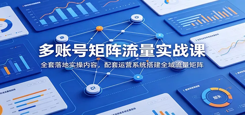 多账号矩阵流量实战课：全套落地实操内容，配套运营系统搭建全域流量矩阵-179创客网