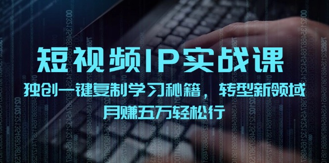 短视频IP实战课，独创一键复制学习秘籍，转战新领域，月赚五万轻松行-179创客网