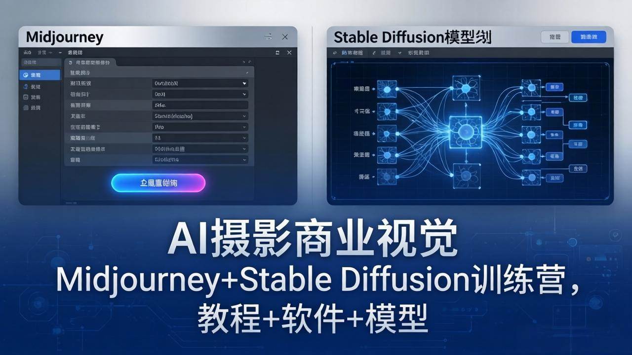 （18271期）AI摄影商业视觉Midjourney+Stable Diffusion训练营，教程+软件+模型-179创客网