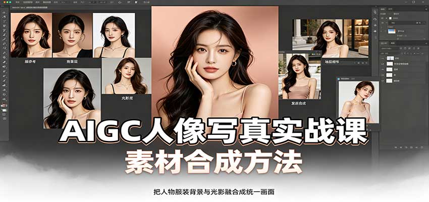 AIGC人像写真实战课：软件平台部署筹备，素材合成方法，多题材写真案例-179创客网
