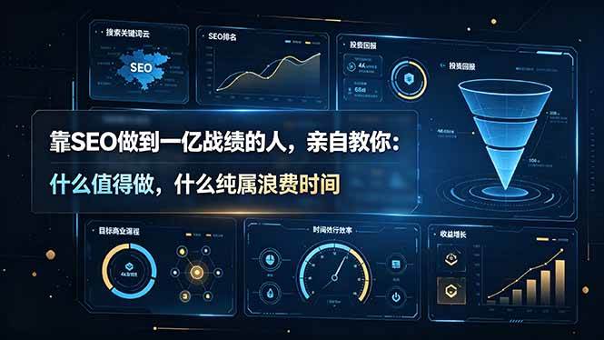 （19197期）靠SEO做到一亿战绩的人，亲自教你：什么值得做，什么纯属浪费时间【原创双语字幕】-179创客网