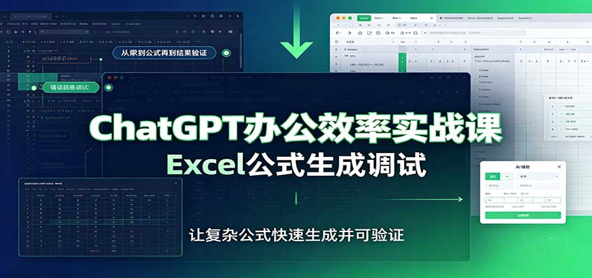 ChatGPT办公效率实战课:提示词技巧,Excel公式生成调试,文档编写教程 ChatGPT办公效率实战课:提示词技巧,Excel公式生成调试,文档编写教程