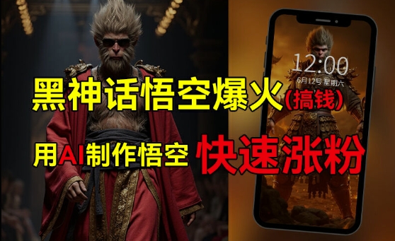 黑神话悟空爆火，已有人利用这波热点变现几十万，普通人也可用AI蹭上这波热度搞钱，有多重变现方法-179创客网