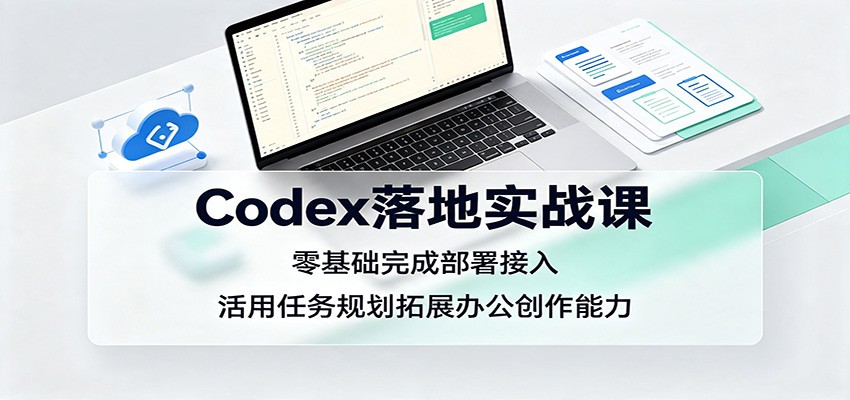 Codex落地实战课：零基础完成部署接入，活用任务规划拓展办公创作能力-179创客网