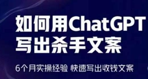 如何用ChatGPT写出杀手文案，6个月实操经验，快速写出收钱文案-179创客网