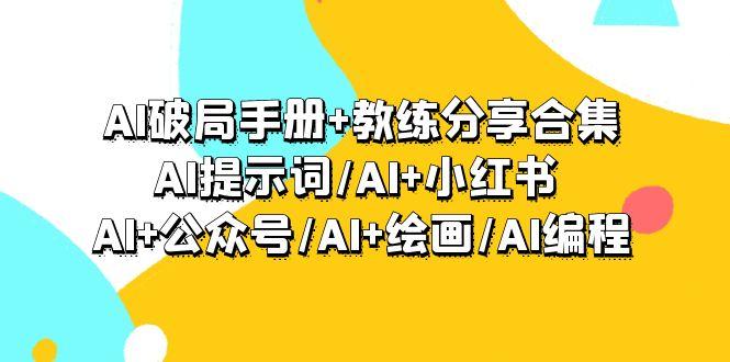 (9351期)AI破局手册+教练分享合集：AI提示词/AI+小红书 /AI+公众号/AI+绘画/AI编程-179创客网