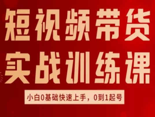 短视频带货实战训练课，好物分享实操，小白0基础快速上手，0到1起号-179创客网
