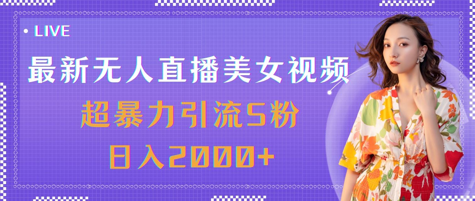 最新无人直播美女视频，超暴力引流S粉日入2000+-179创客网