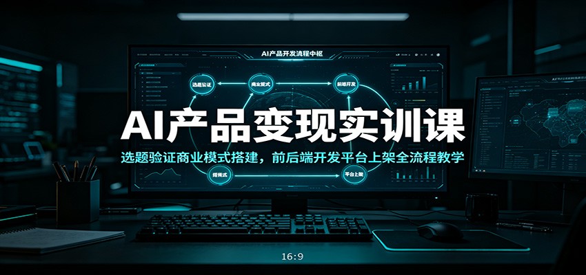 AI产品变现实训课：选题验证商业模式搭建，前后端开发平台上架全流程教学-179创客网