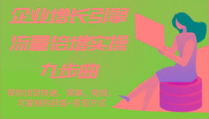 企业增长引擎流量倍增实操九步曲，帮你找到快速、简单、有效、可复制的获客+变现方式-179创客网