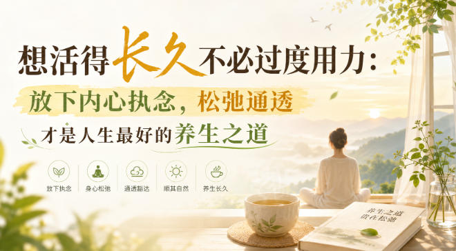 付费文章：想活得长久不必过度用力：放下内心执念，松弛通透才是人生最好的养生之道-179创客网