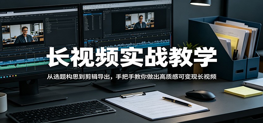 长视频实战教学，从选题构思到剪辑导出，手把手教你做出高质感可变现长视频-179创客网