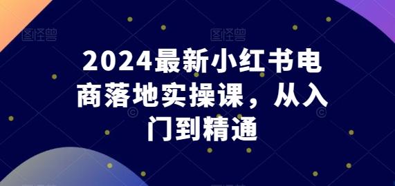 2024最新小红书电商落地实操课，从入门到精通-179创客网