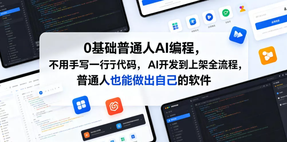 0基础普通人AI编程，不用手写一行代码，AI开发到上架全流程，普通人也能做出自己的软件-179创客网