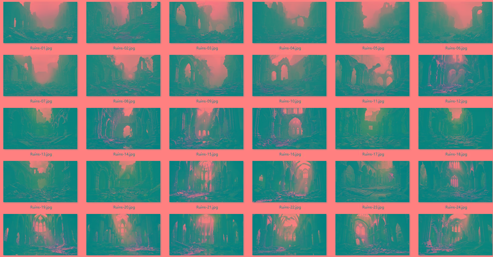 1600张科幻外星恐怖战争废墟环境背景 5K高清图片素材-179创客网